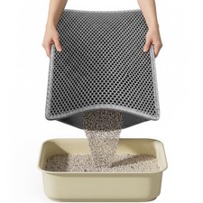 Cat Litter Mat, 15"X24" Small Double Layer Litter Trapping Mat, Waterproof/Ur...