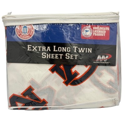 Northwest Auburn Tigers Sheet Set Twin XL NCAA Collegiate NEW