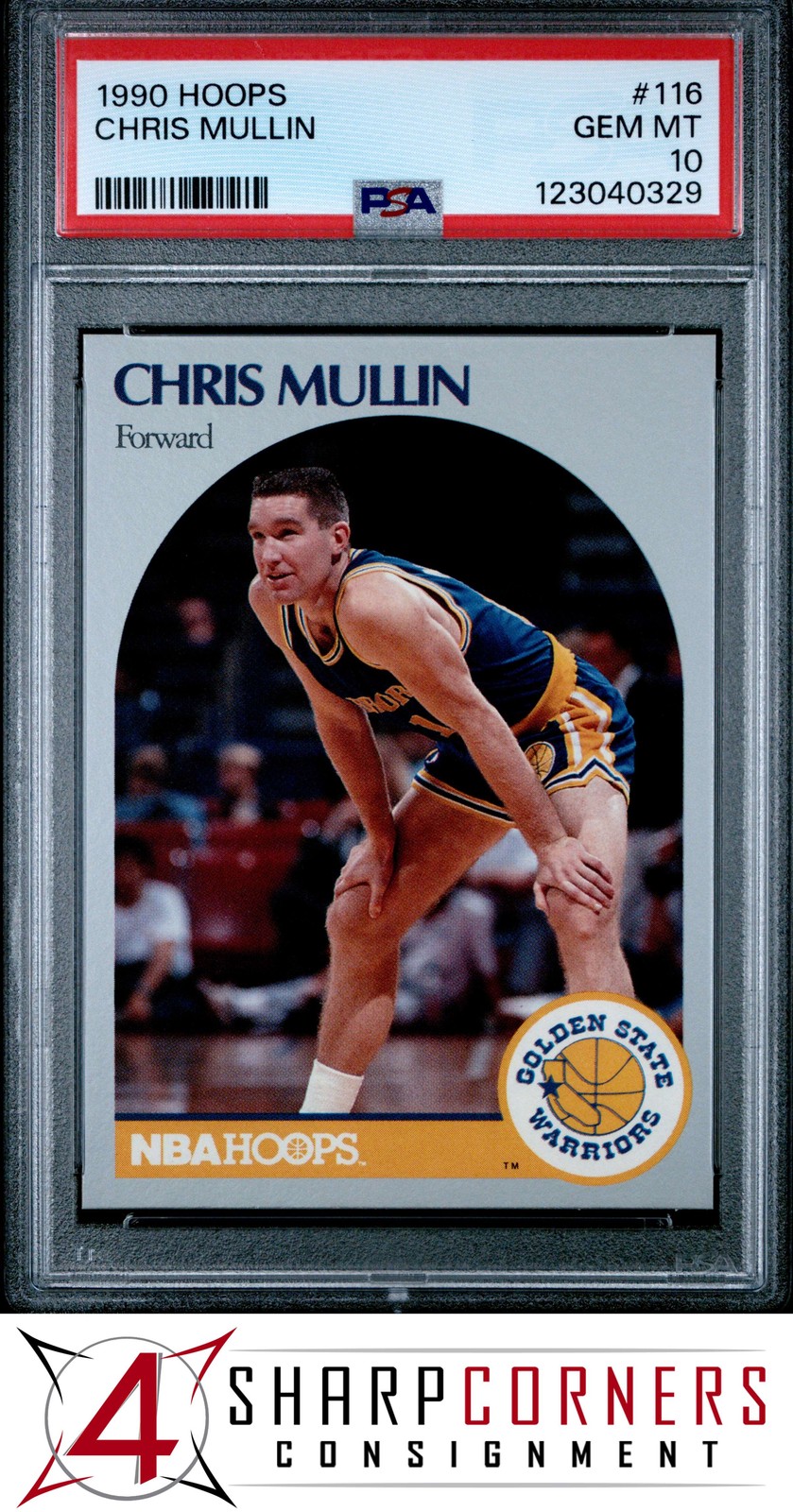 1990 HOOPS #116 CHRIS MULLIN WARRIORS HOF PSA 10