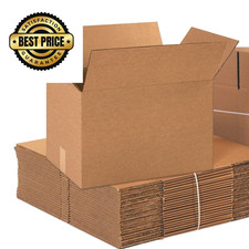 BOX USA Shipping Boxes Medium 18"L x 12"W x 18x12x12 - 25pk, Kraft 