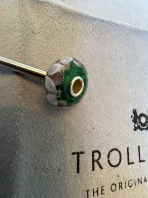 Original Trollbeads LE Weihnachten in Australien Brandneu mit Etikett Blätter Perle nicht mehr produziert TGLBE-00015