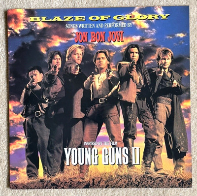 JON BON JOVI - Blaze of Glory (1990) YOUNG GUNS II Soundtrack Vinyl LP NEAR MINT