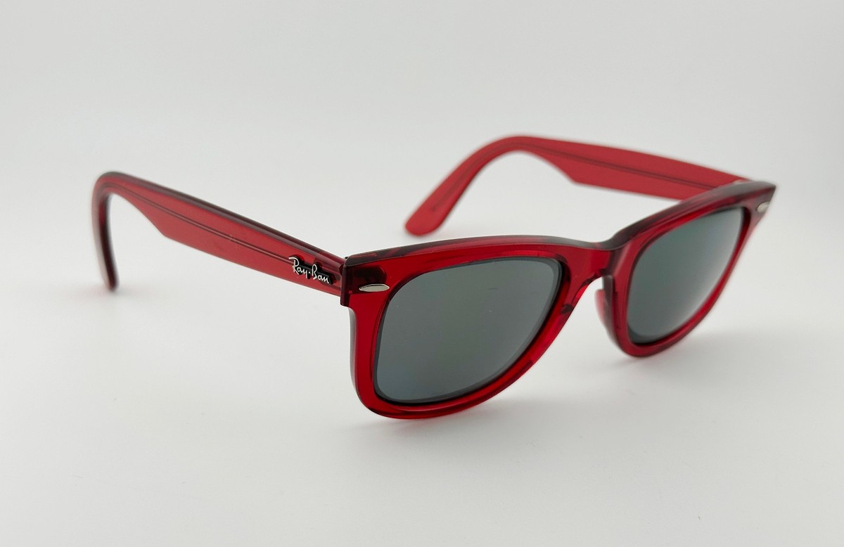 Ray-Ban RB2140 Wayfarer Sunglasses Frame 6614/56 Transparent Red