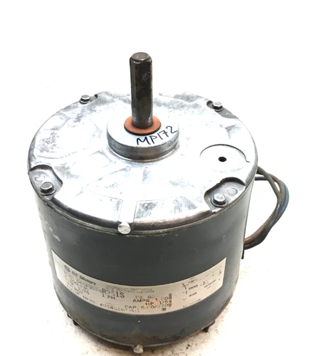 GE 5KCP39FGR251S Condenser Motor C140267P01 200/230V 1/5HP 1075 RPM used #MP172