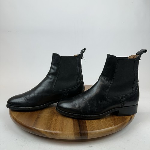 Bottines Chelsea femme Frye Melissa cuir noir décontractées confort pointure 6 B - Photo 2/9