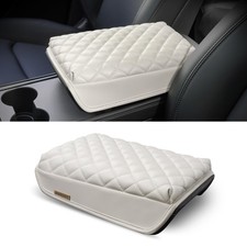 KMMOTORS Tesla Model 3 Y 2021-2024 Center Console Cover Quilted Armrest Cushion