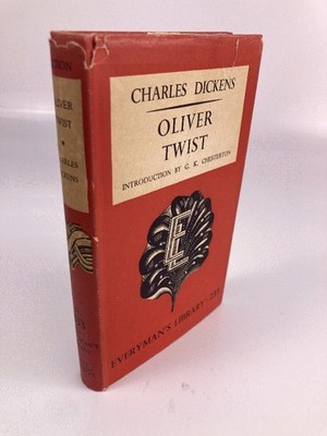 Oliver Twist 1950 Vintage Hardcover Everyman's Library 235