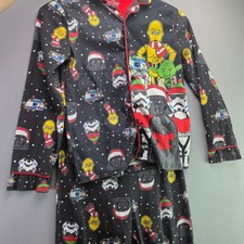 Star Wars Pajama Set Boys Medium Black Christ...