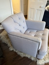 MADE.com Flynn Armchair | Persian Grey Wing-Back Accent Chair | Great Condition