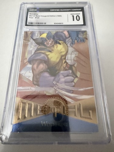 1995 Fleer Marvel Metal Wolverine #125 CGC 10 Gem Mint POP 9