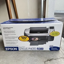 Epson Stylus Photo R300 Inkjet Printer Bundle w/ ink Cartridges Working!