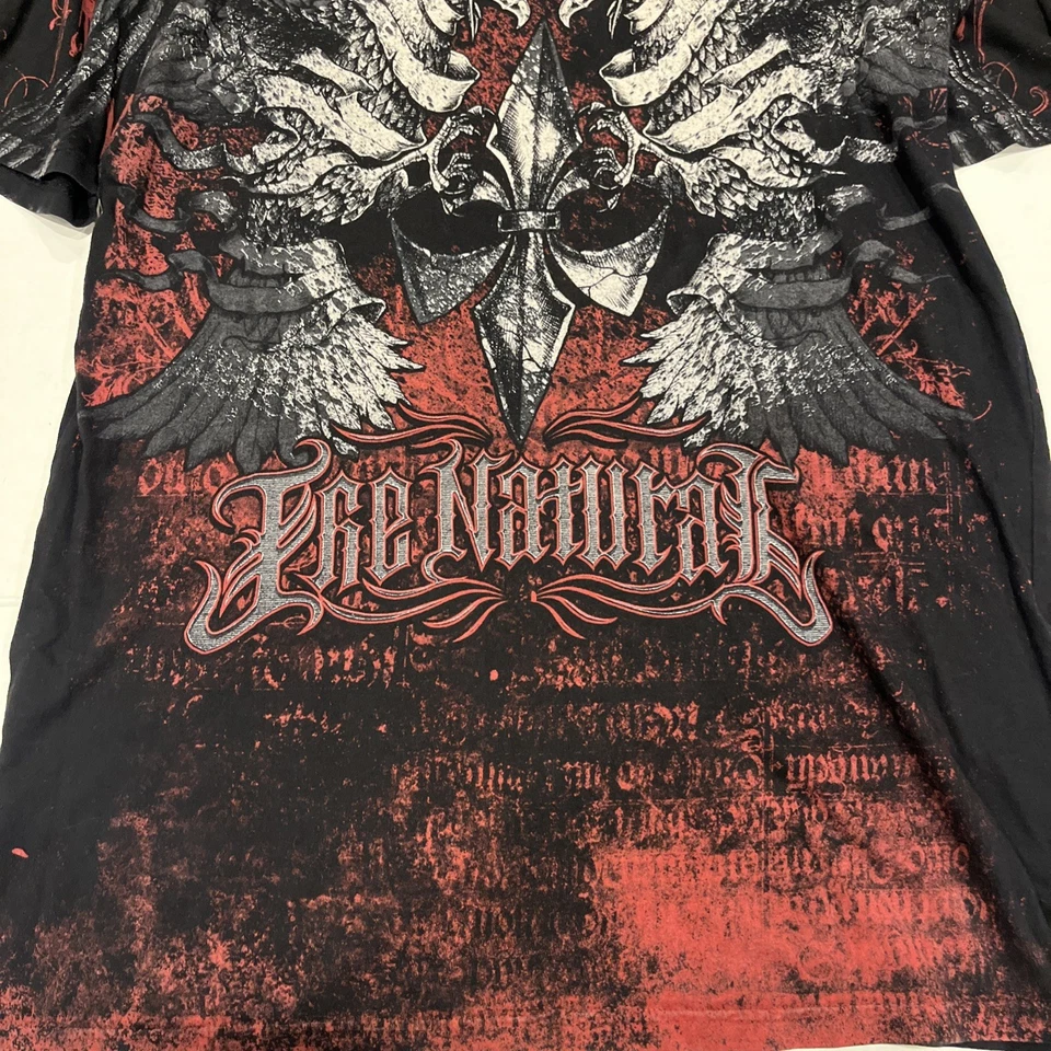 Camiseta Xtreme Couture Affliction Vintage Y2K 2000’s Para Hombre XL Roja Negra Cruz Foto 2 de 4