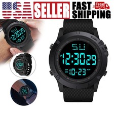 Digital Sports Watch Tactical Military LED Backlight Wristwatch Waterproof Men