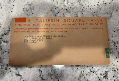 Frank Lloyd Wright 1946 A Taliesin Square Paper No. 10  Building A Democracy 