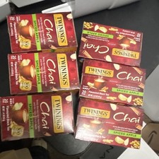 Twinings Chai Spiced Apple Bagged Black Tea Bags, 6 Boxes 20 per Box