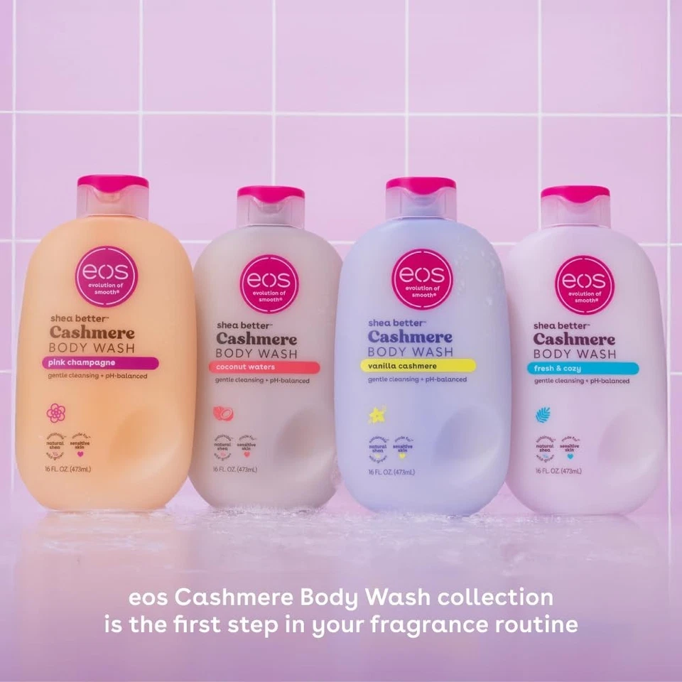 eos Shea Better Cashmere Body Wash, Pink Champagne, Moisturizing and Nourishing - Image 4 of 4