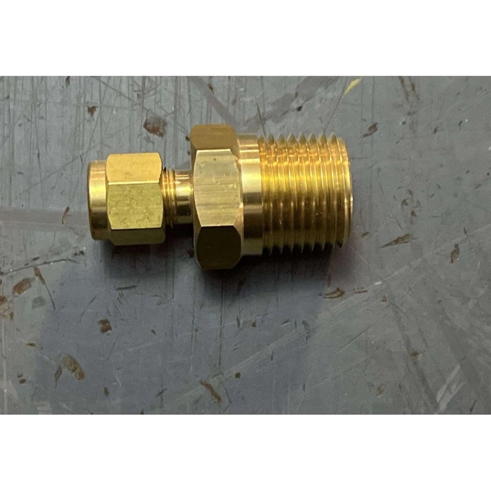 Parker Compression Tube Fitting 1/4 x 1/2 Blue Cap Brass Guide 4MSC8N-B - Image 3 of 4