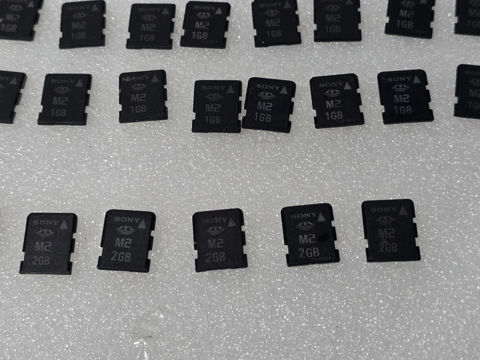 Lot of 48 Sony M2 Memory Stick Micro Cards 41 PCS 1GB, 6PSC 2GB &512MB Untested - Image 2 of 4