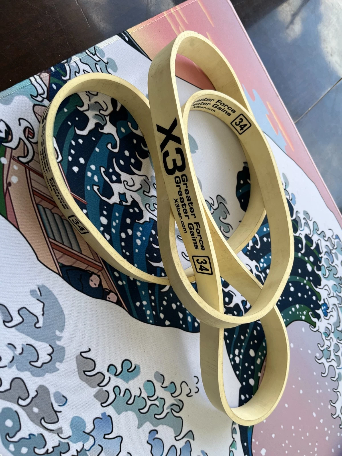 X3 expansion resistance band White Short 34 inches