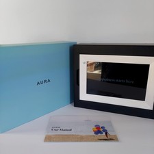 Carver Luxe by Aura Digital Photo Frame 10.6" x 7.5" x 2.5" White