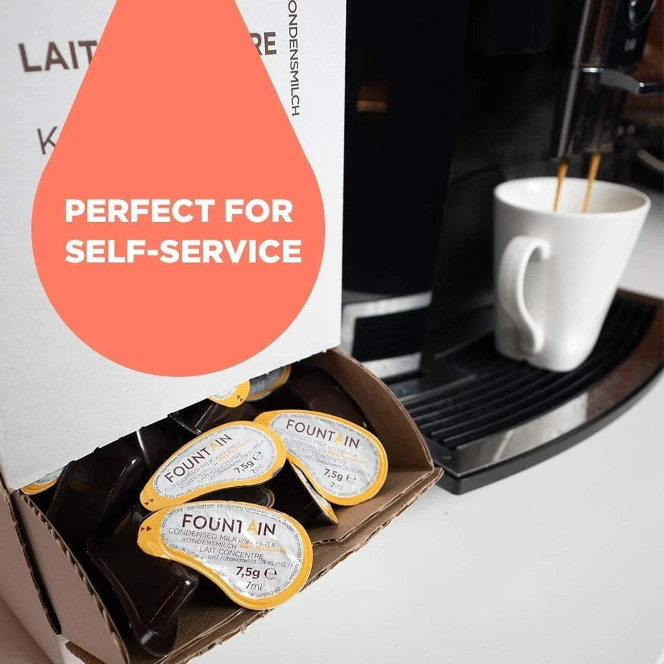 FOUNTAIN Coupelles Lait Concentré 7,5g – 200 Dosettes Café - Photo 4/4