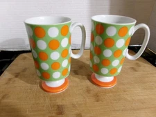 Elena Polka Dot 6 oz Coffee Mug Set Of 2