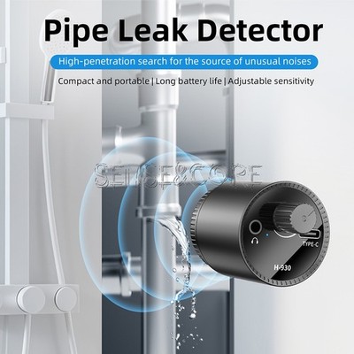 Water Pipe Leak Detector Water Pipe Leakage Monitor +Microphone+Type C USB Cable