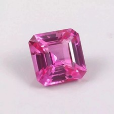 15 CT Natural Flawless Pink Ceylon Sapphire Asscher Cut Loose Certified Gemstone