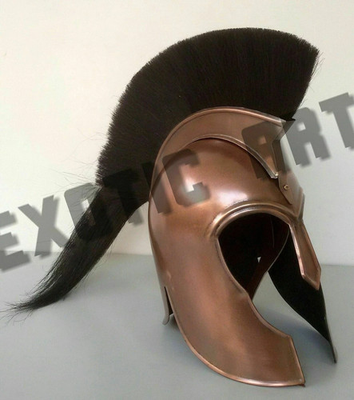 #ad Medieval Reenactment Wear LARP Copper Plated Troy Head Armor Roman Helmet $95.00