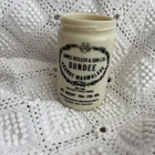 Vintage Dundee Orange Marmalade Jar Milk Glass/Lid 16oz. James Keiller & Son LTD