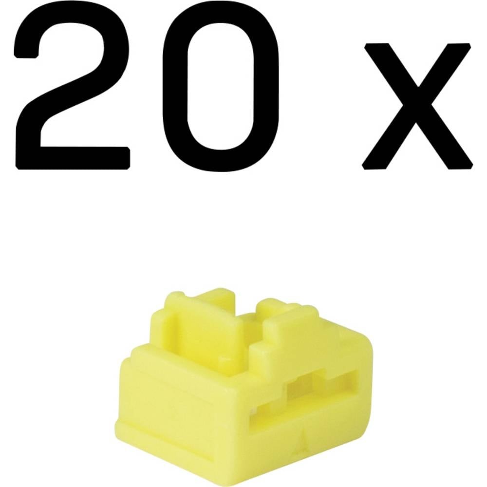 Serrures de port RJ45 LINDY 47901 jaune pour blocage de sécurité réseau