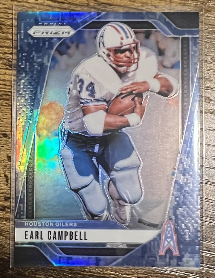 2024 Panini Prizm Earl Campbell Blue Camo /25 #297 Houston Oilers