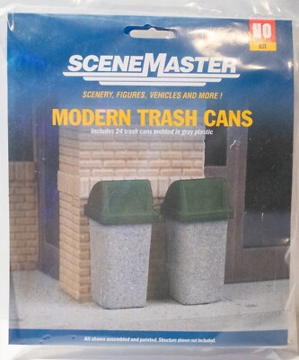 Walthers HO #949-4174 Modern Trash Cans pkg(24)