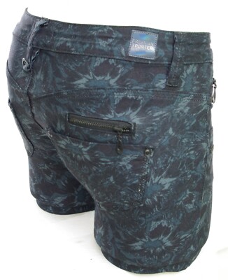 Freeman T Porter Damen Jeans Alexa Blau Slim Blumen Print 7/8 Cropped