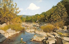 Scenic Shut In Stouts Creek Lake Killarney Chrome Postcard Ironton Missouri