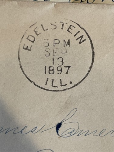 1897 Cubierta Henry Gilfillan Abogado de la Ciudad Chillicothe Illinois PM Edelstein IL - Imagen 4 de 8