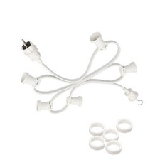 Illu Lichterkette 10m weiß 20xE27 Garten Party Biergarten Außen Made in Germany