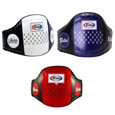 FAIRTEX BELLY PAD BPV1 LEATHER MUAY THAI BOXING TRAINER PROTECTOR 