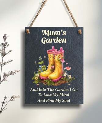 And Into The Garden I Go To Lose My Mind And Find My Soul Personalisierter Schiefer