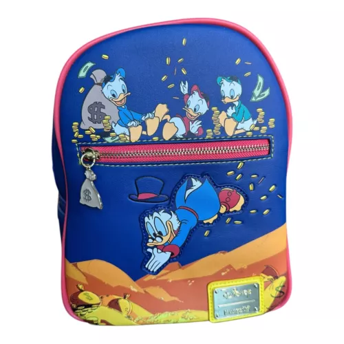 Loungefly Disney DuckTales Scrooge's Vault & Newphews Mini Backpack New