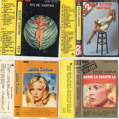 SYLVIE VARTAN LOT ( X 4 DIF ) FRANCE K7 MC ALB CASSETTES AUDIOS TAPES / + RARE +