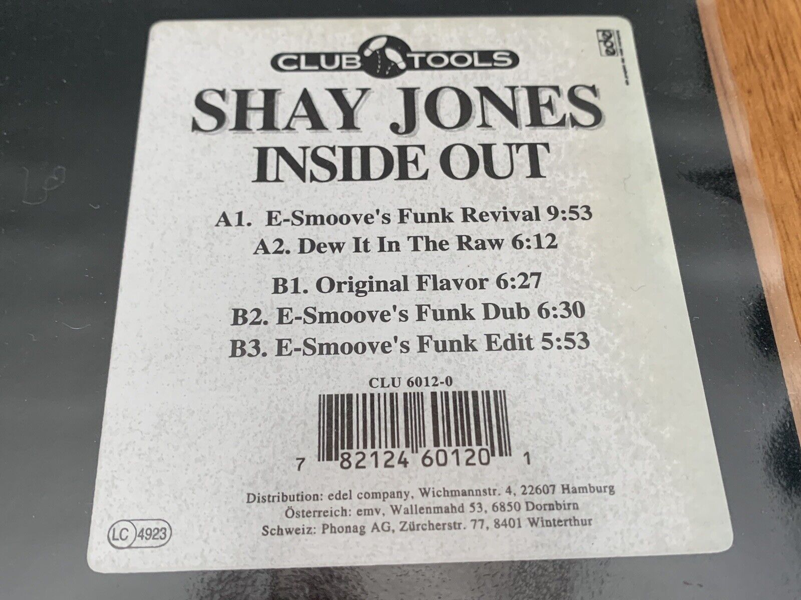 SHAY JONES-INSIDE OUT-IMPORT 12" VINYL HOUSE CLASSIC 6 MIXES E-SMOOVE NR MINT