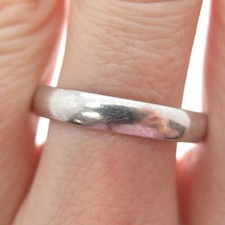 925 Sterling Silver Vintage Classic Wedding Band Ring Size 11.25