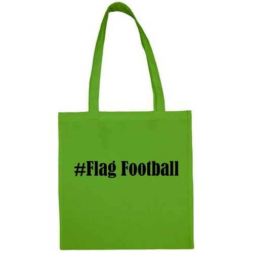Bolsa bolsa bolsa de algodón #Flag Football hashtag bolsa de compras bolsa escolar - Imagen 4 de 12