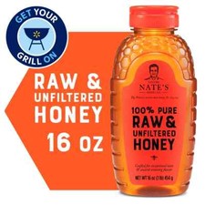 Nature Nate's Honey: 100 Pure, Raw and Unfiltered Honey - 16 fl oz Gluten-Free