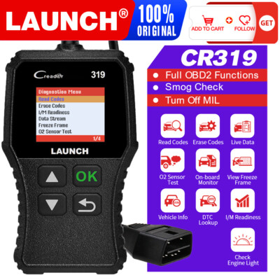 LAUNCH CR319 OBD2 Scanner Diagnostic Tool OBD LIVE DATA Freeze Frame Code Reader