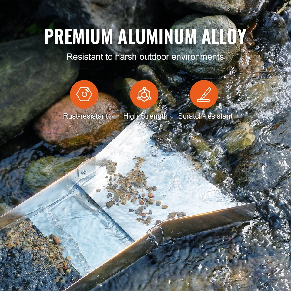 VEVOR Gold Panning Kit With Sluice Box 50" Aluminum Gold Mining Equipment 23 PCS - image 3 of 4