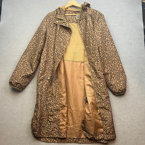 JOULES Raincoat UK 16 WAYBRIDGE Brown Waterproof Leopard Animal Print Packable - Picture 6 of 15