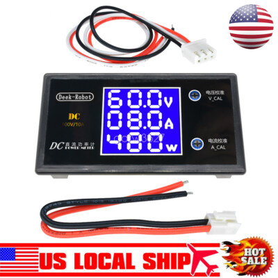 0-100V 10A 1000W Digital LCD Voltmeter Ammeter Voltage Current
