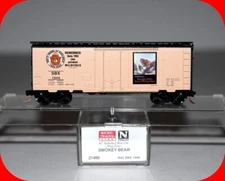 N Scale ***SMOKEY BEAR*** Fire Prevention Box Car, SBX 1944 - Micro Trains 21480